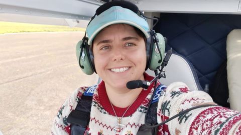 Volar es otra de las pasiones de Inma