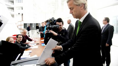 El l�der del xen�fobo Partido para la Libertad holand�s, Geert, Wilders, favorito en los comicios de marzo