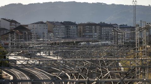 Imagen del archivo de las obras del AVE en la capital ourensana