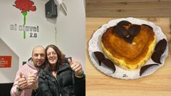La ganadora del concurso de tartas de queso del Clavel, Begoa Ugarte, y su propuesta