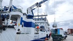 El Miguel Oliver, uno de los siete oceanogr�ficos cuyas tripulaciones exigen un convenio colectivo, el pasado abril, en Vigo