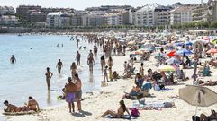 Playa de Silgar, en Sanxenxo, uno de los 19 arenales que analiza con frecuencia Sanidade durante el verano