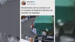 Captura del tuit difundiendo un bulo de Rosa D�ez este domingo. Finalmente, lo ha borrado