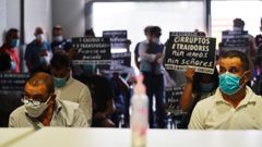 Ambiente en la moci�n de censura de Castrelo de Mi�o