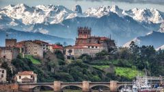 Fotograf�a del Naranjo de Bulnes tomada desde San Vicente de la Barquera