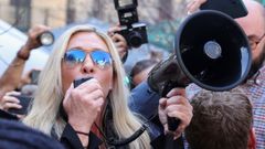 La concentraci�n de apoyo a Trump en los aleda�os del tribunal qued� en un fiasco