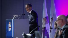 El presidente del Deportivo, �lvaro Garc�a Di�guez, en la junta de accionistas del pasado mes de diciembre