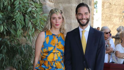 Lulu Figueroa y Adrin Saavedra llegan a la boda de Ana Cristina Portillo