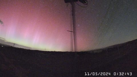 La aurora boreal, desde el observatorio de A Veiga