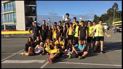 La delegaci�n del Club de Remo San Felipe en Corvera