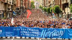 Manifestacin en Bilbao el pasado sbado en apoyo a los 47 encausados