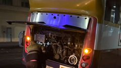 Un autocar de la l�nea Ferrol-Valdovi�o, averiado este mes