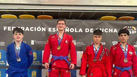 Una de las medallas asturianas en Grappling