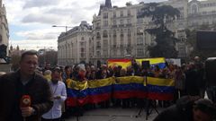 Concentracion de venezolanos en Madrid en defensa del Guaid� y contra Nicol�s Maduro