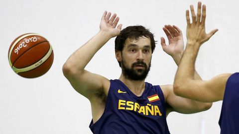 La selecci�n espa�ola de baloncesto ya entren� en R�o.