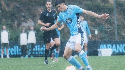 Ianis Tarba, durante el amistoso de este mircoles entre Celta Fortuna y Vizela.