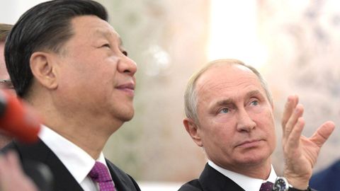 Vladimir Putin y Xi Jinping, en una entrevista en junio del 2019.