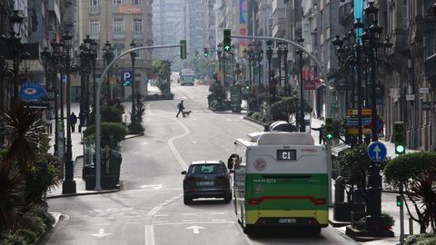 La calle Urzaiz de Vigo, casi vaca