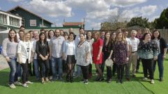 Miembros y exmiembros de la asociaci�n Argazo, reunidos en Montemaior (A Laracha). 