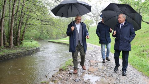 El presidente de la Diputación y el alcalde de Lugo visitaron los daños en el paseo del Rato