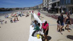 Paseo de la playa de Silgar, en el centro de Sanxenxo