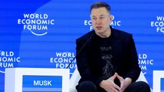 Elon Musk, durante el Foro Econ�mico Mundial de Davos, este a�o.
