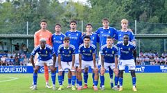 Once del Vetusta en el partido ante la Gimn�stica de Torrelavega