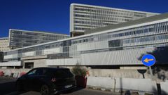 Aspecto actual de la obra del Novo Montecelo, el hospital p�blico de Pontevedra, cuya construcci�n se inici� hace m�s de cinco a�os
