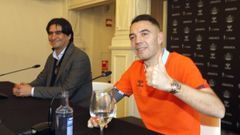 Marco Garc�s y Iago Aspas, tras la �ltima renovaci�n del moa��s con el Celta.