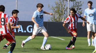 Mateo Sobral fue uno de los juveniles que salieron de inicio en el amistoso entre el Celta Fortuna y el Sporting de Gij�n.
