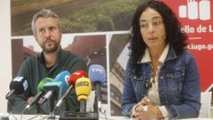 Arroxo y Abelleira, en una comparecencia juntos cuando estaban en el gobierno local de Lugo
