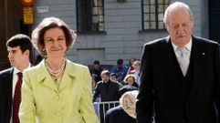 Los reyes em�ritos Juan Carlos y Sof�a. 