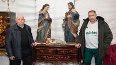 Manuel Pieiro con su padre, Csar, en la Feira de Antigiedades e Artesana de A Pontenova