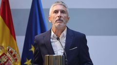 El ministro del Interior, Fernando Grande-Marlaska, hoy, en la presentaci� del informe sobre delitos de odio