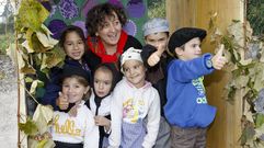 Los alumnos del CRA Nosa Se�ora do Faro conocen los secretos de la vendimia y la esfolla