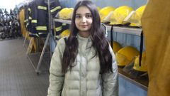 Carlota Garc�a Gonz�lez, en la Escuela N�utico-Pesquera de Ferrol