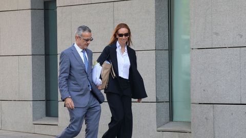 La abogada del exasesor ministerial Koldo Garc�a, Leticia de la Hoz, a su llegada a la Audiencia Nacional.