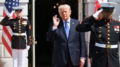 Donald Trump, durante una ceremonia en la Casa Blanca el pasado jueves.