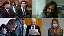 De izquierda a derecha y de arriba a abajo: los hermanos Menndez, Charles Manson, Miguel Carcao, Anders Breivik y Maje, la viuda negra de Patraix.