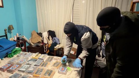 Registro de la Guardia Civil en un piso guarder�a de droga, de una empresaria de Nar�n a principios de este a�o. 