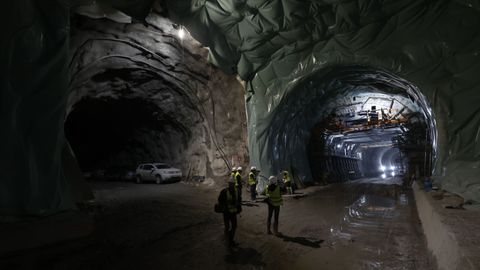 Obras de los tneles del tren al puerto exterior