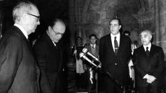 Fernndez Albor en el acto de juramento como presidente de la Xunta, en 1982.