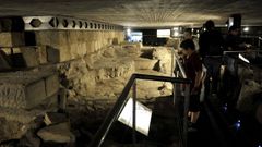 Visitantes en la Torre de H�rcules, en A Coru�a