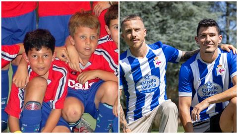 Angeli�o y Miguel Loureiro, actualmente jugadores del Deportivo.