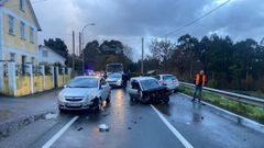 Accidente m�ltiple en la frontera entre Mugardos y Fene, este lunes