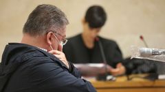 El ya exfuncionario de la Agencia Tributaria de Santiago, durante el juicio en la Audiencia Provincial