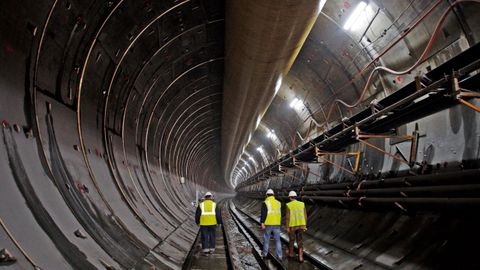 Imagen del tnel de As Maceiras del 2010, cuando an estaba en obras