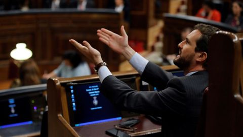 Aspavientos de Pablo Casado, lder del PP