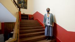 Julieta Gim�nez, directora del colegio Esclavas, en uno de los accesos