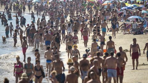 Playa de Silgar, este agosto.